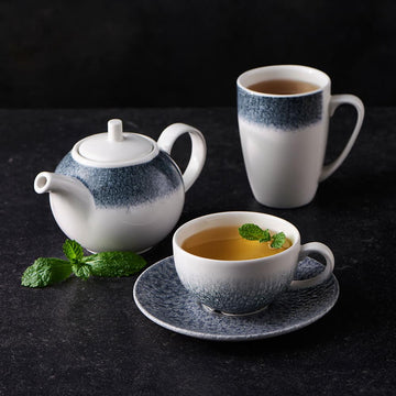 Raku Topaz Blue Cappuccino Cup 34cl